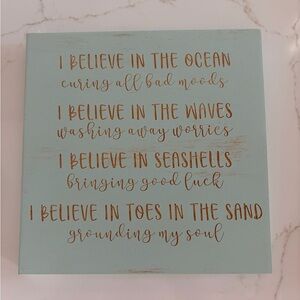 Ocean-Themed Wall Art with Inspirational Quotes